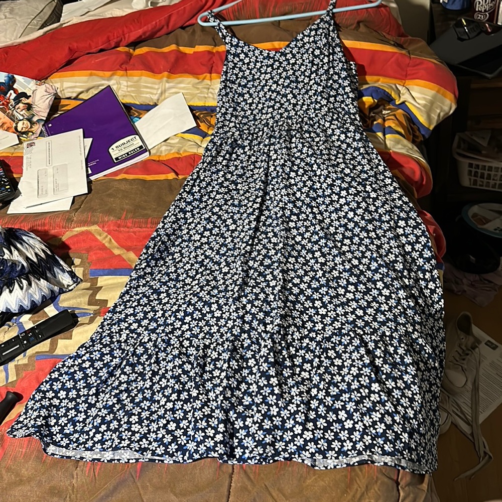 Old Navy, small, blue and white flowers